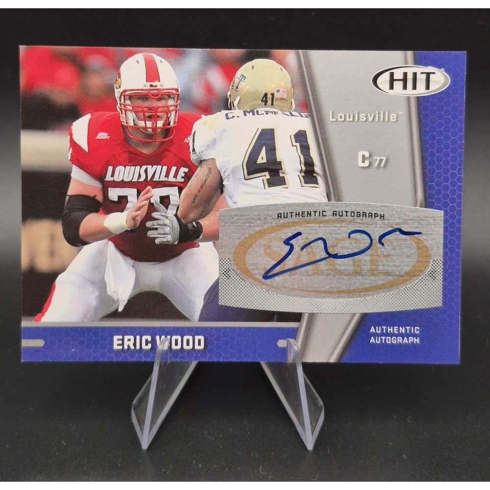 2009 SAGE HIT Eric Wood #A37 Autographs Rookie (RC) (AU) Buffalo Bills